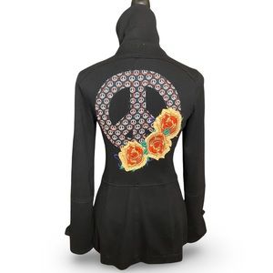 Ivy Jane Black Double Breasted Jacket Size Small
